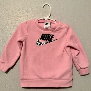Nike Pink Fleece Sweatshirt with Black Logo